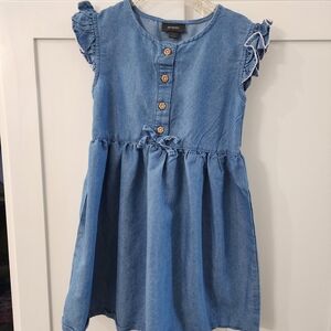 Denim Blue Girls Casual Dress